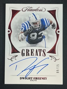 DWIGHT FREENEY /15 RUBY ON CARD AUTO AUTOGRAPH 2020 FLAWLESS NFL FOOTBALL SSP 1 - Picture 1 of 2