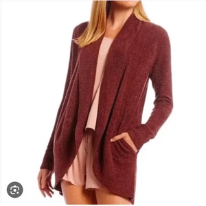 Barefoot Dreams CozyChic sweater rosewood cardigan small - Picture 1 of 8