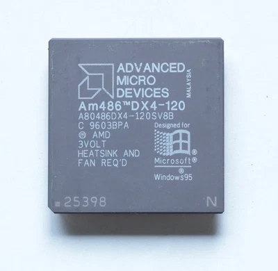 80486 Processor - AMD Am486-120 - SV8B - Socket 3 - TESTED - Image 1 of 2