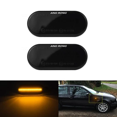 2x Schwarz Linse LED Seitenblinker lampen Für VW Caddy II III,Skoda Octavia 1U - Bild 1 von 4