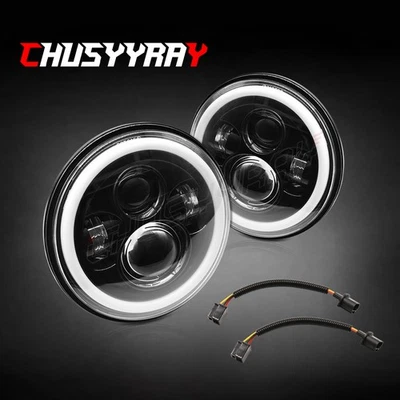 Faros LED redondos de 7"" pulgadas para Toyota FJ Cruiser 2007-2014 haz DRL 2x Foto 1 de 4