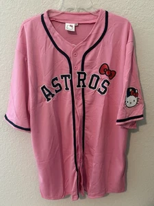 NUEVA Camiseta Hello Kitty Night Houston Astros Rosa OFICIAL Sanrio SGA Talla 2XL - Imagen 1 de 3