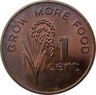 Fiji | 1 Cent Coin | Elizabeth Ii | Rice | Km39 | 1977 - 1982