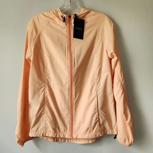 Asics Jacket Women's M Peach Packable Full Zip Hooded Running Gorpcore Hiking - Picture 1 of 16