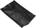 New (Lot of 100) Smell Proof Ziplock Bags Black Matte Aluminum Foil Size 4 x 7
