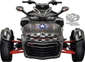 Can Am Spyder F3 Decal Graphic Wrap kit - Ol Warbird Front, Hood & Fender kit - Picture 1 of 2