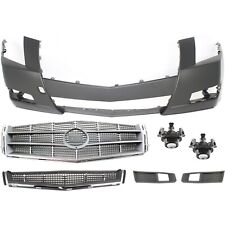Bumper Cover Grille Assembly Kit For 2008-2011 Cadillac Cts Set Of 7