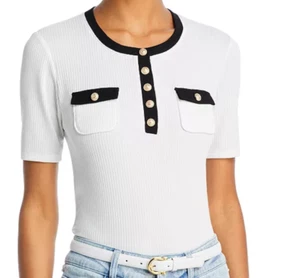 Generation Love Faith Top White Black Workwear Everyday Style NWT L - Picture 1 of 13