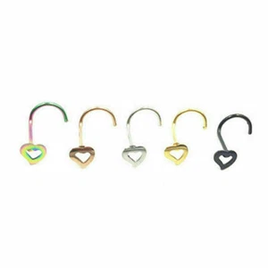SET 5 x Herz Rainbow Gold Schwarz Silber ROSEGOLD offen open HEART  lot - Bild 1 von 3