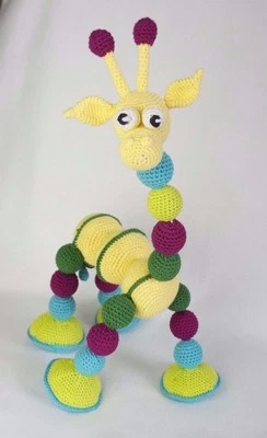 Amigurumi Puppe Giraffe   Handarbeit gehäkelt Deko Geschenk UNIKAT!  40 cm - Bild 1 von 4