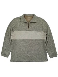 Haggar Herren Beige Fleece Quarter-Zip Pullover Sweater Jacke - Bild 1 von 1