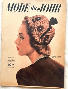 MODE DU JOUR n° 213 du 26 Janvier 1950 revue ancienne mode pour femme - Picture 1 of 4