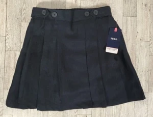 Izod Girls Uniform Skirt Sizes 12 NAVY Pleated w/Shorts NEW FREE SHIPPING - Picture 1 of 4