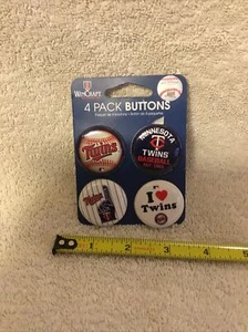 WinCraft 4-Pack MLB Minnesota Twins Pins/Buttons - Picture 1 of 2