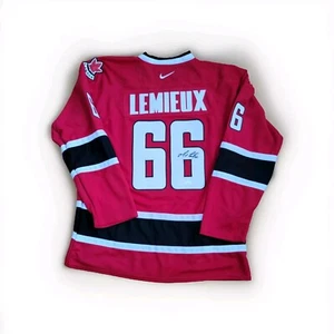 Mario Lemieux Penguins Team Canada Hockey Autographed Signed Jersey JSA Letter - Picture 1 of 4