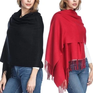 Mens Womens Winter Warm SCOTLAND Made 100% CASHMERE Scarf Scarves Plain Wool UK - Picture 1 of 30