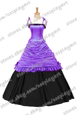 Hermoso vestido de baile de noche estilo victoriano con tirantes en capas y hombros descubiertos  Foto 1 de 4