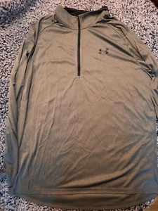 Under Armour Velocity 1/2 Zip Pullover Gray Men's Size XXL 2XL Loose Heatgear - Picture 1 of 6