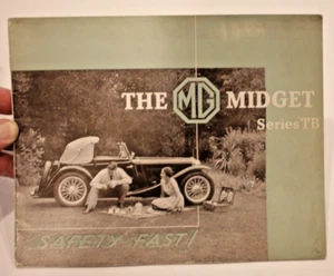 ORIGINAL PREWAR 1938 1939 MG MIDGET SERIES "TB" NEW CAR BROCHURE - EXTREMLY RARE - Picture 1 of 1