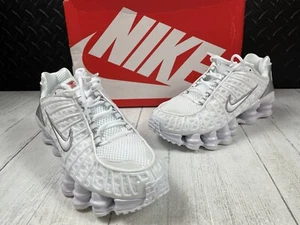 Women's Nike Shox TL White and Max Orange AR3566-100 Size US 6 Men’s 4.5 - Picture 1 of 12