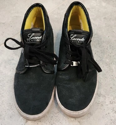 Lacoste PLATINUM black suede/leather sneakers (7.5) trainers AMPTHILL NBC - Image 1 of 4