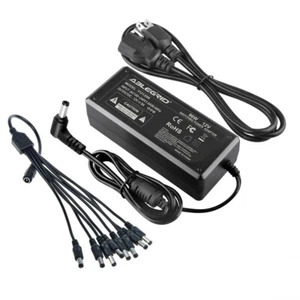 DC 12V 8A Power Supply Adapter +8 Split Power Cable for CCTV Security Camera DVR - Picture 1 of 5