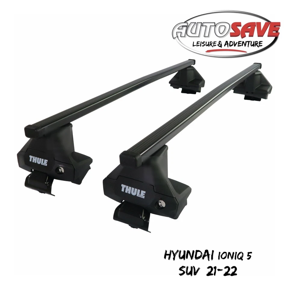 Conjunto de barras de teto Thule Steel SquareBar Evo para caber Hyundai IONIQ 5 SUV 21-22 pares - Imagem 1 de 1
