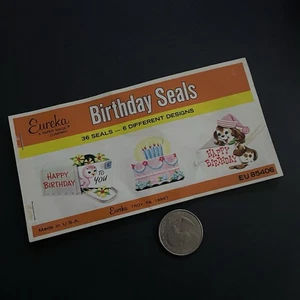 VTG Eureka incomplete Lick/Stick Seal Sticker Book Birthday Journal Junk Crafts - Picture 1 of 2