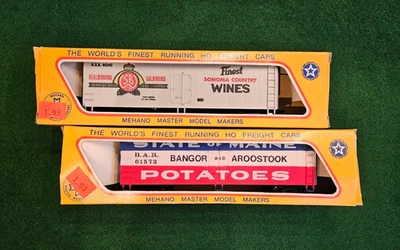 Lot of 2 MEHANO HO BOX CARS HEALDSBURG SONOMA COUNTRY WINES + MAINE POTATOES NIB - Image 1 of 4