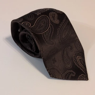 Corbata Portafolio Perry Ellis 58" L x 3.75" W 100% Seda Marrón Corbata Foto 1 de 4