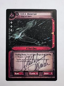 Autografo 2E Star Trek ccg I.K.S. Rotarran, Nave delle Lacrime (JG Hertzler) - Foto 1 di 1
