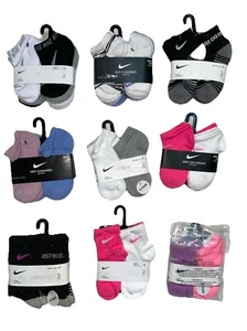 NIKE Cushioned or Lightweight Socks; No-Show, Ankle, Crew; Toddler & Youth sizes - Picture 1 of 44