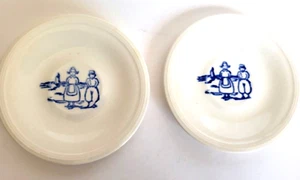 EDWIN KNOWLES Child's tea set saucers (2) 1940 Dutch couple blue white, 4.5", - Picture 1 of 4