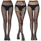 Sexy Women Black Print Fishnet Mesh Long Stocking Hosiery Pantyhose Tights New