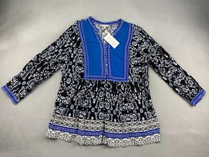 Woman Within Longsleeve Floral Print Blouse Women’s 1X 22/24 NWT - Picture 1 of 13