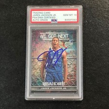 2018-19 NBA Hoops We Got Next #WGN-4 Jaren Jackson Jr. Signed Card AUTO 10 PSA S