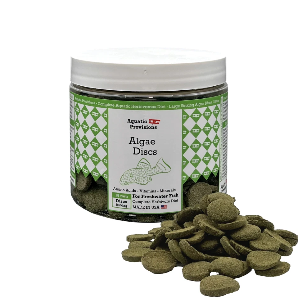 18 mm Espirulina Vegetal Algas Disco Obleas Herbívoro Pleco Comida para Peces 8oz Foto 1 de 4
