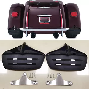 Black Rear Fender Mud Flaps Fit For Harley Tri Glide Ultra FLHTCUTG Trike FLHXXX - Picture 1 of 12