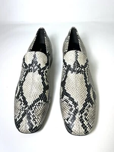 Via Spiga Women's Baudelaire Loafers Rocia Snake Leather Size 8 M - Picture 1 of 6