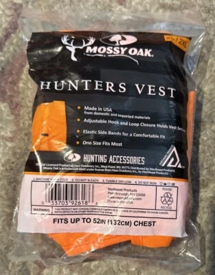MOSSY OAK ORANGE HUNTERS VEST XL/2XL - Image 1 of 2