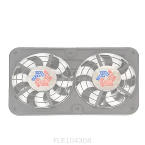 Flex-a-lite Dual 12-1/8in Lo Profile puller Fans w/Controls 104308 - Picture 1 of 2