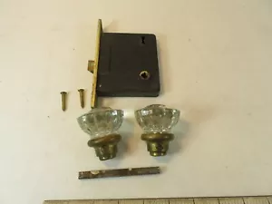 Corbin Innenraum Klemmschloss (en) mit Glas 12 Facetten Türknöpfe Bergung - Bild 1 von 11