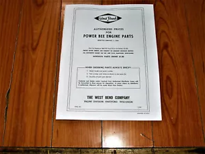 This vintage Karting West Bend Engine Div. PARTS LIST AND PRICES 1963 14 pages - Foto 1 di 2