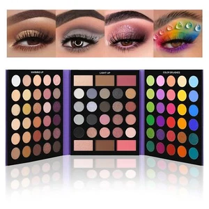 UCANBE Eyeshadow Palette with 15Pcs Brushes Makeup Set, Pigmented 86 Colors Make - Picture 1 of 7