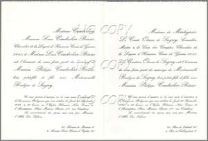 1974 Philippe CAUDRELIER BÉNAC / Roselyne de SUGNY WEDDING - Picture 1 of 1