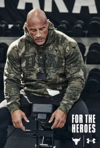 Under Armour Men’s Project Rock USA Veterans Day Camo PulloverHoodie 1370971 310 - Picture 1 of 6