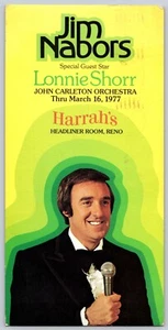 Postcard Oversized Jim Nabors Lonnie Shorr Harrah's Headliner Room Reno NV 1977 - Picture 1 of 2