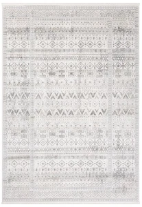 Ikop Light Grey and White Traditional Distressed Rug - Picture 1 of 6