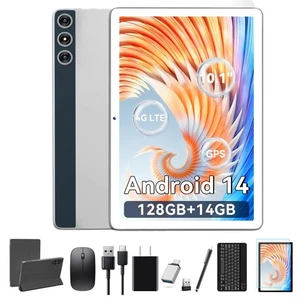 Tablet 10.1 Inch Android 14, Octa-Core 5G WiFi, 128GB ROM 14GB RAM, Dual Sim ... - Picture 1 of 9