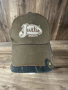 Justin Boots braun Baseball Cap Mütze Western Cap verstellbarer Riemen hinten - Bild 1 von 8